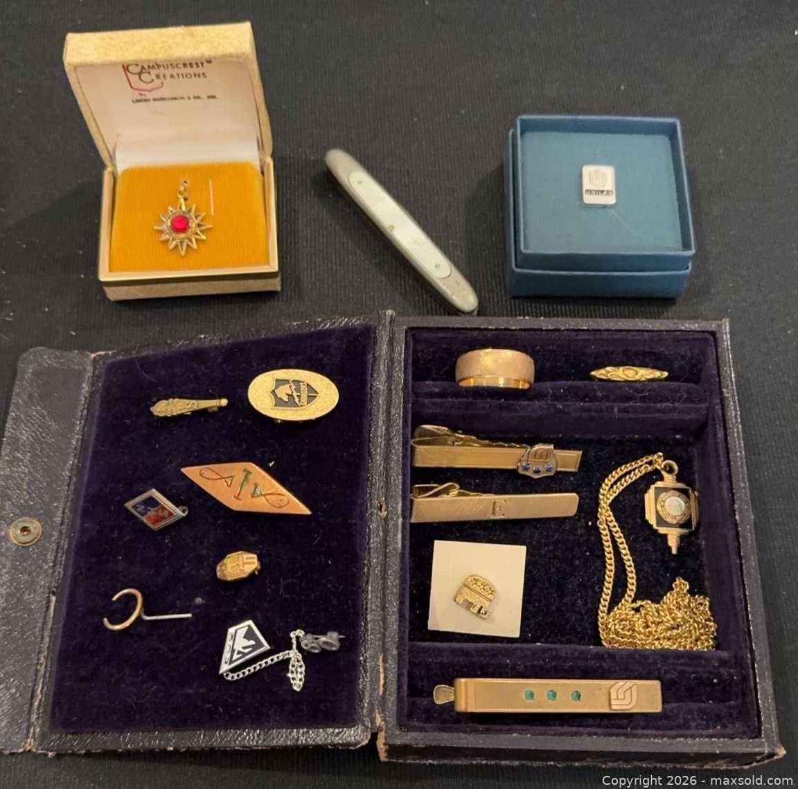 14kt Gold Men's Ring, Jewelry, Tie Clips, Pins